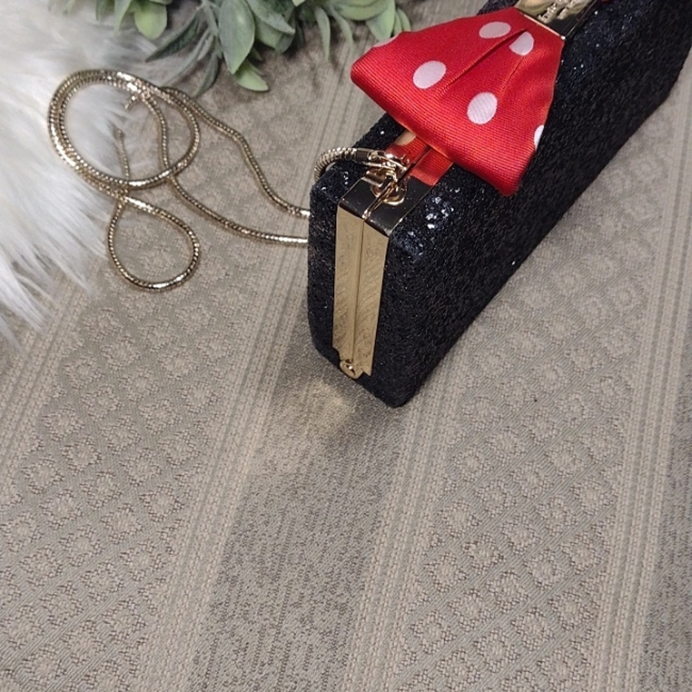 Kate Spade X Disney Minnie Mouse Glitter Party Box Bag - Picture 6 of 16